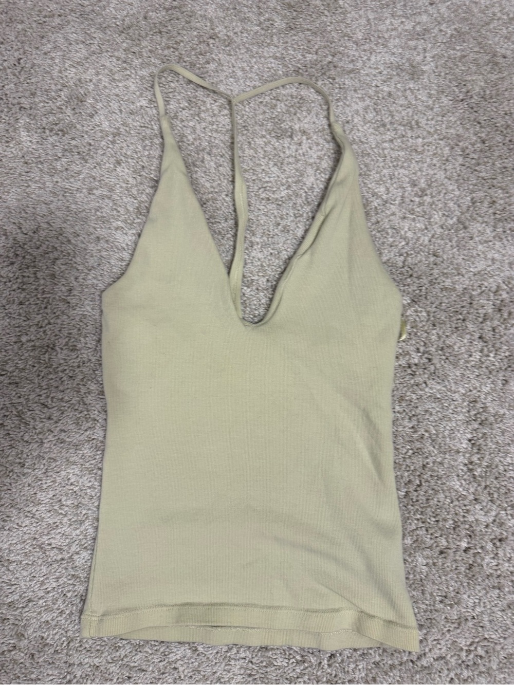 V-Neck Ribbed Top
